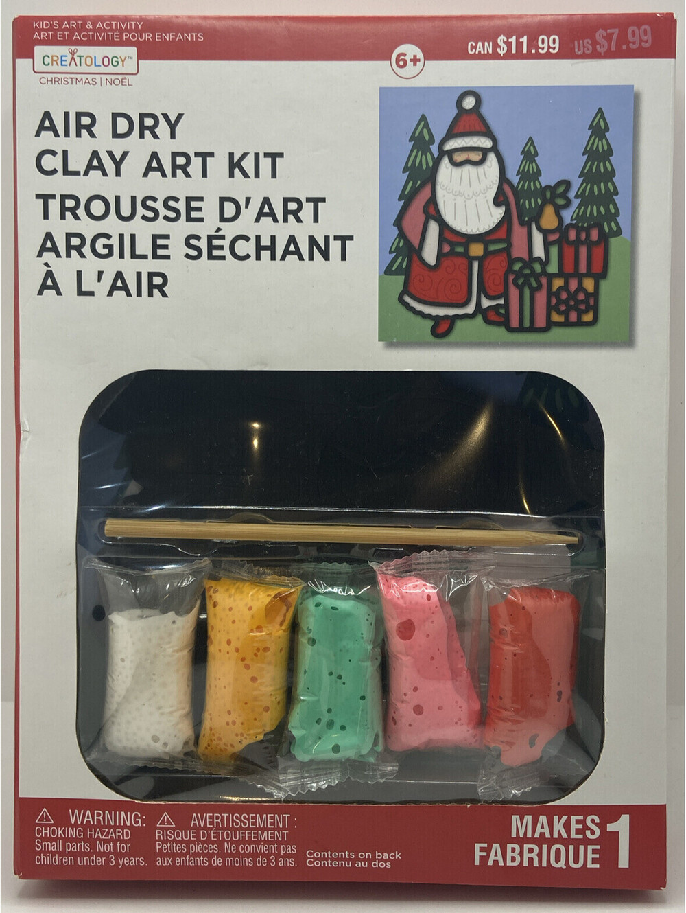 Creatology Christmas Craft Air Dry Clay Art Kit SANTA CLAUS Kids 6+ Family DIY